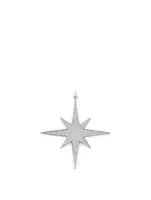 14K White Gold Extra Large Starburst Pendant With Diamonds