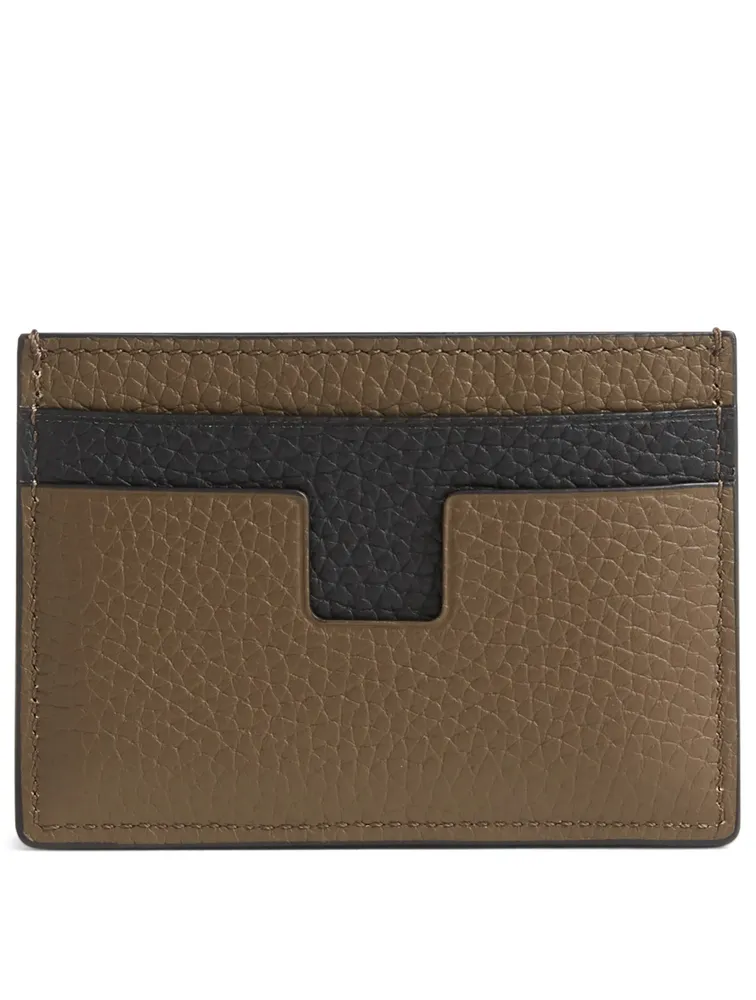 Two-Tone Leather Card Holder