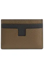 Two-Tone Leather Card Holder