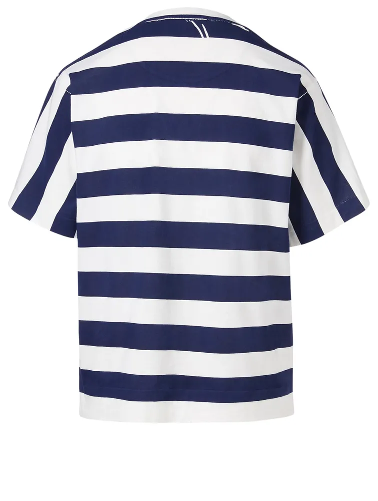 T-Shirt Floral And Stripe Print