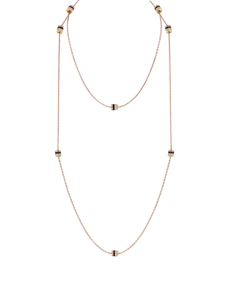 Long Necklace Quatre Classique Gold Necklace With Diamonds