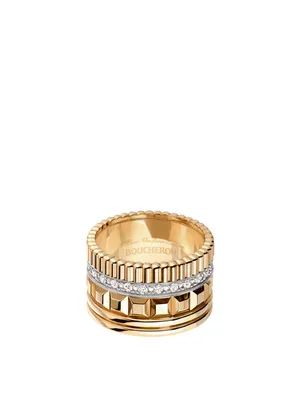 Quatre Radiant Edition Gold Ring With Diamonds