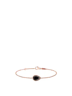 Serpent Boheme Rose Gold Chain Bracelet With Onyx