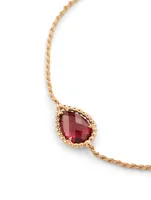 Serpent Bohème Rose Gold Chain Bracelet With Rhodolite Garnet