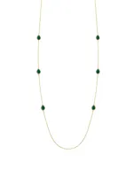 Serpent Boheme Long Gold Necklace With Malachite