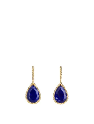 Serpent Boheme Gold Sleeper Earrings With Lapis Lazuli