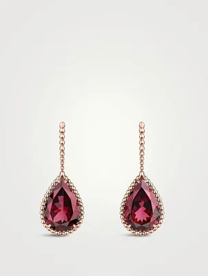 Serpent Boheme L Motif Sleeper Earrings With Rhodolite Garnet