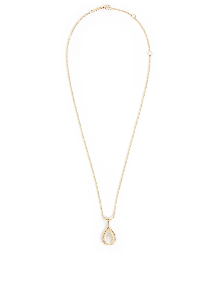 Serpent Bohème Gold Pendant Necklace With Mother-Of-Pearl