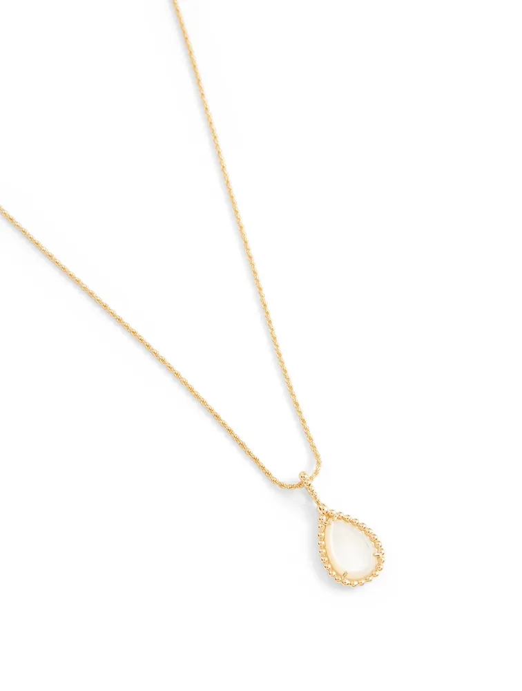 Serpent Bohème Gold Pendant Necklace With Mother-Of-Pearl