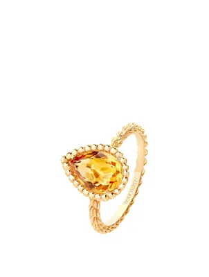 Serpent Boheme Gold Ring With Citrine