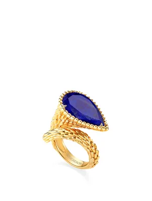 Serpent Boheme Gold Ring With Lapis Lazuli