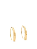 Small Bamboo 18K Gold Hook Earrings