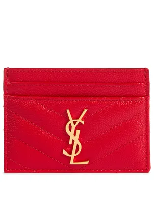 YSL Monogram Matelassé Leather Card Holder
