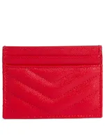 YSL Monogram Matelassé Leather Card Holder