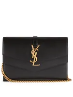 YSL Monogram Leather Chain Wallet