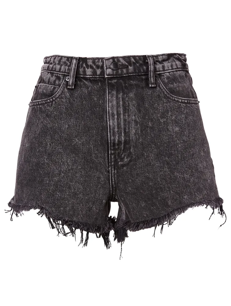 Bite High-Rise Denim Shorts With Fray