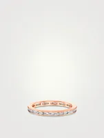 Classic 18K Rose Gold Eternity Ring With Diamonds