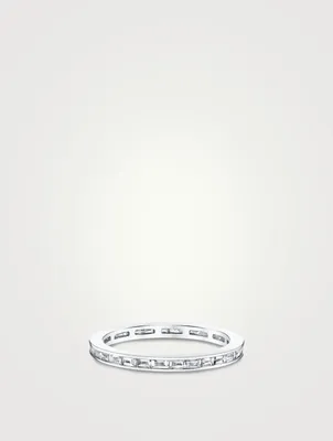 Classic 18K White Gold Eternity Ring With Diamonds