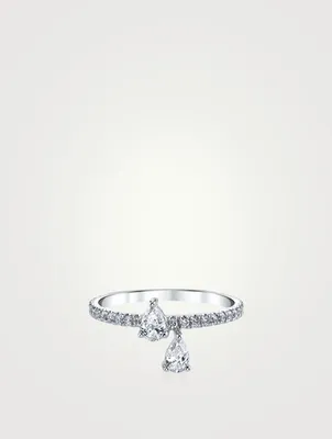 18K White Gold Princess Eternity Ring With Diamonds