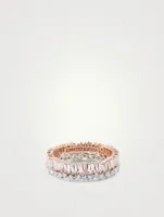 Fireworks 18K Rose And White Gold Eternity Ring With Diamonds