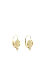 18K Gold Angel Earrings With Diamonds