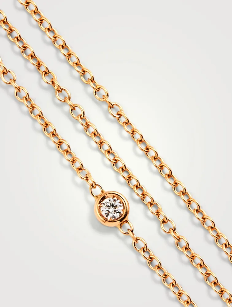 18K Rose Gold Bracelet With Diamonds