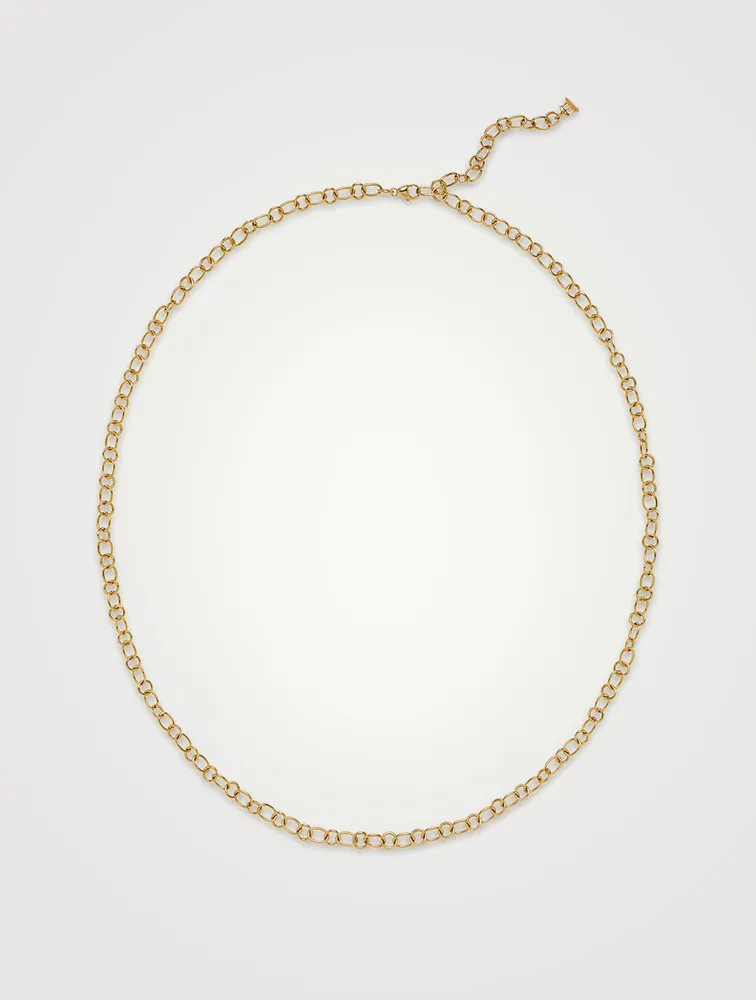 18K Gold Classic Ribbon Chain Necklace