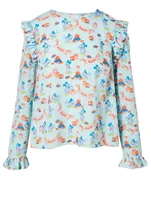 Disney x Opening Ceremony Printed Ruffled Blouse