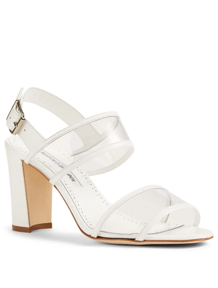 Khan PVC And Leather Heeled Sandals