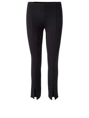Thilde Stretch Scuba Pants With Slits