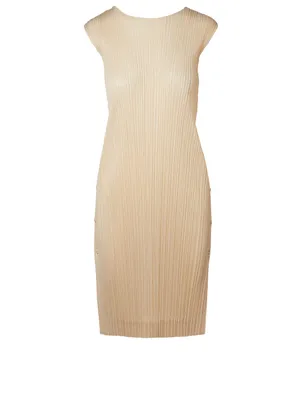 Monthly Colours January Pleated Sheath Dress