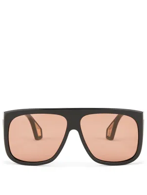 Square Sunglasses With Blinkers