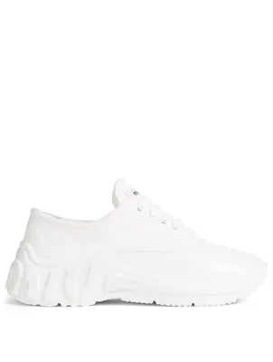 Gabardine Sneakers With Paint Effect Sole