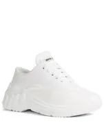 Gabardine Sneakers With Paint Effect Sole