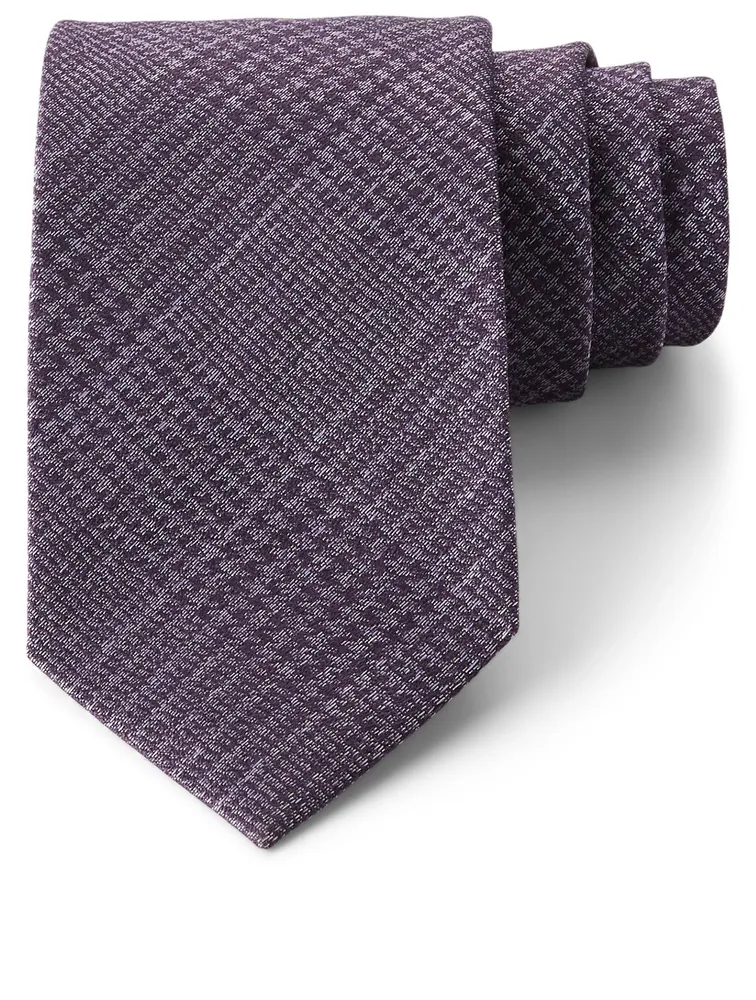 Silk Tie In Check
