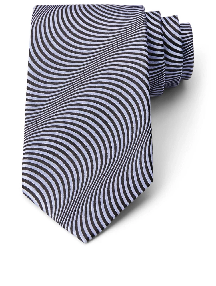 Silk Tie In Wave Pattern