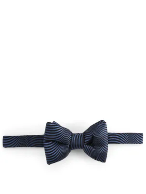 Silk Bow Tie In Wave Pattern