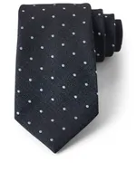 Silk Tie In Polka Dot