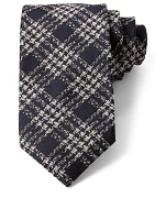 Silk Tie In Overcheck
