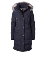 Salmon River Down Parka With Fur Trim
