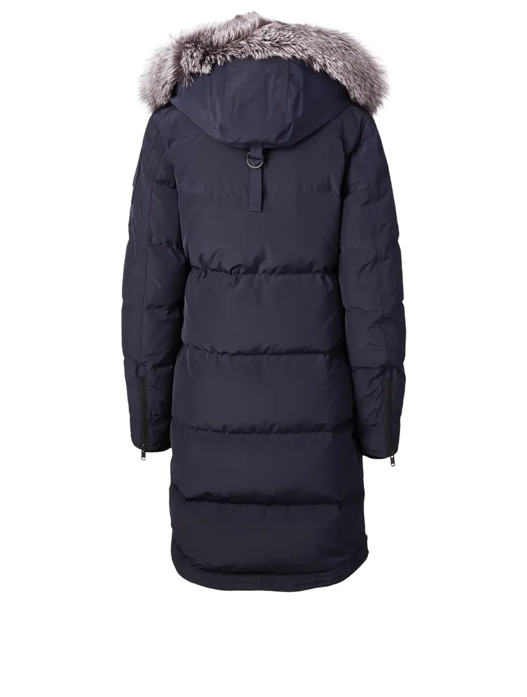 Salmon River Down Parka With Fur Trim