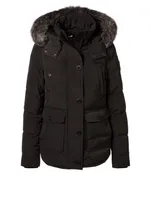 Debaies Down Coat With Fur Trim