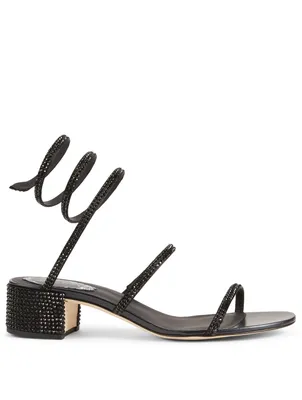 Cleo Satin Strass Heeled Sandals