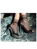 Galaxia 105 Suede And Strass Net Heeled Sandals