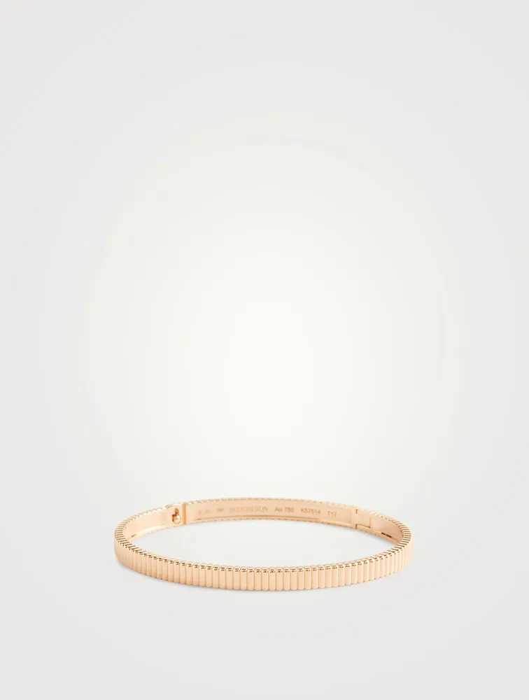 Quatre Grosgrain Rose Gold Bangle Bracelet