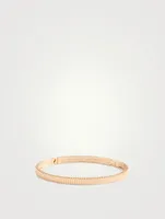 Quatre Grosgrain Rose Gold Bangle Bracelet