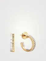 Quatre Radiant Edition 18K Gold Hoop Earrings With Diamonds