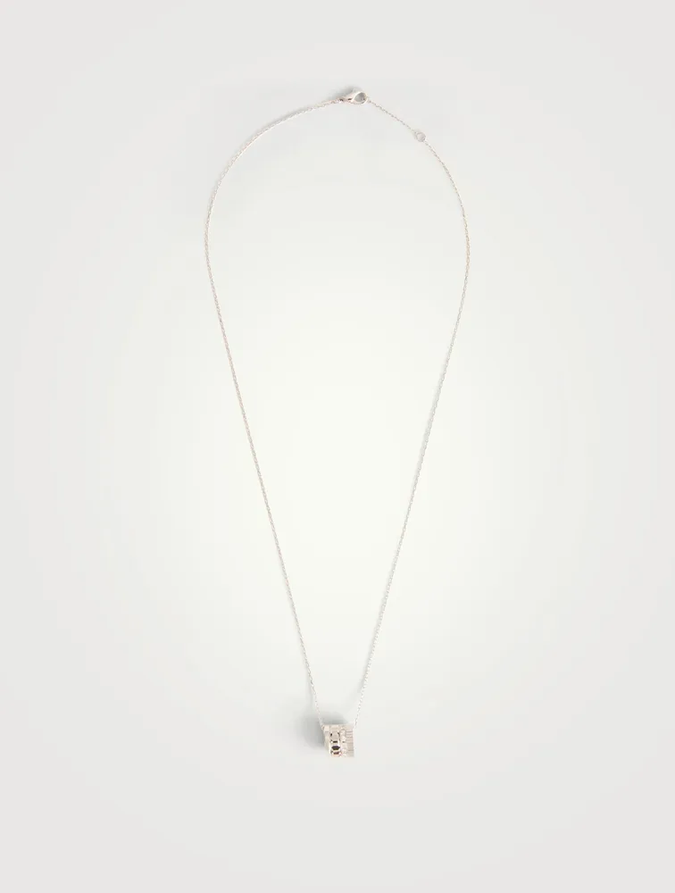 Radiant Edition Quatre White Gold Pendant Necklace With Diamonds
