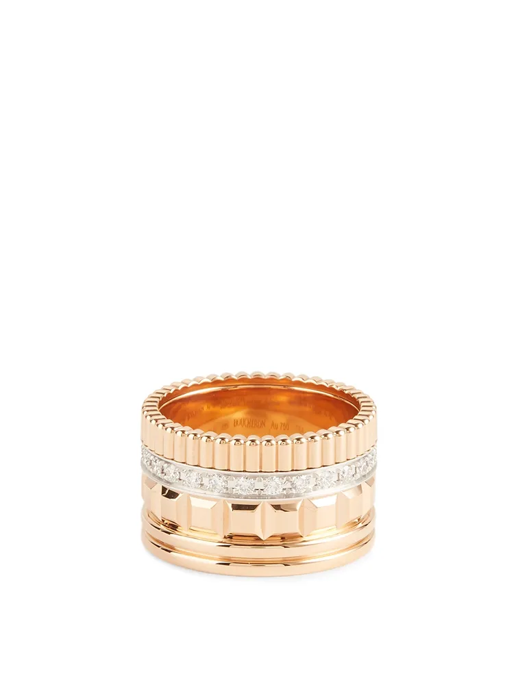 Radiant Edition Quatre Rose Gold Ring With Diamonds