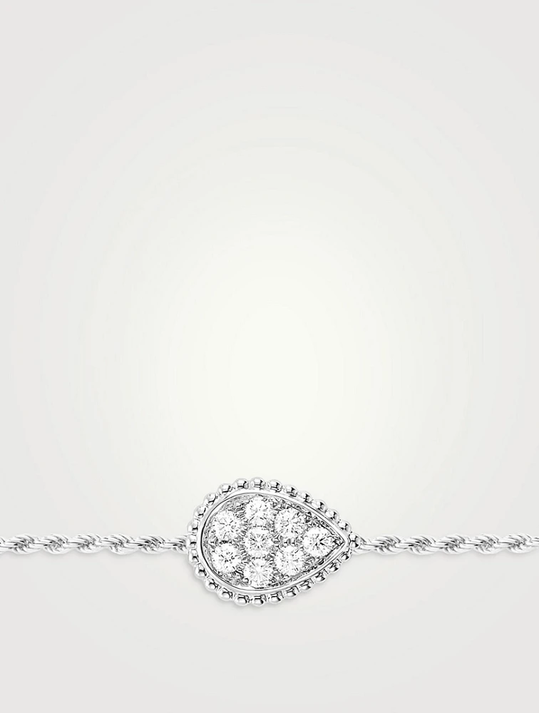 Serpent Bohème Motif Gold Chain Bracelet With Diamonds